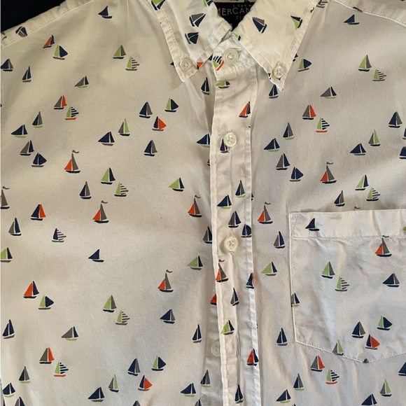 Men’s XS J. Crew Mercantile Flex button down shirt with sailboats - Picture 3 of 6